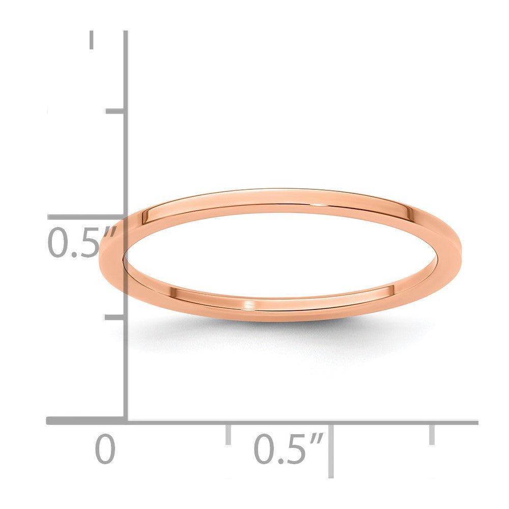 10K Rose Gold 1.2mm Flat Stackable Band