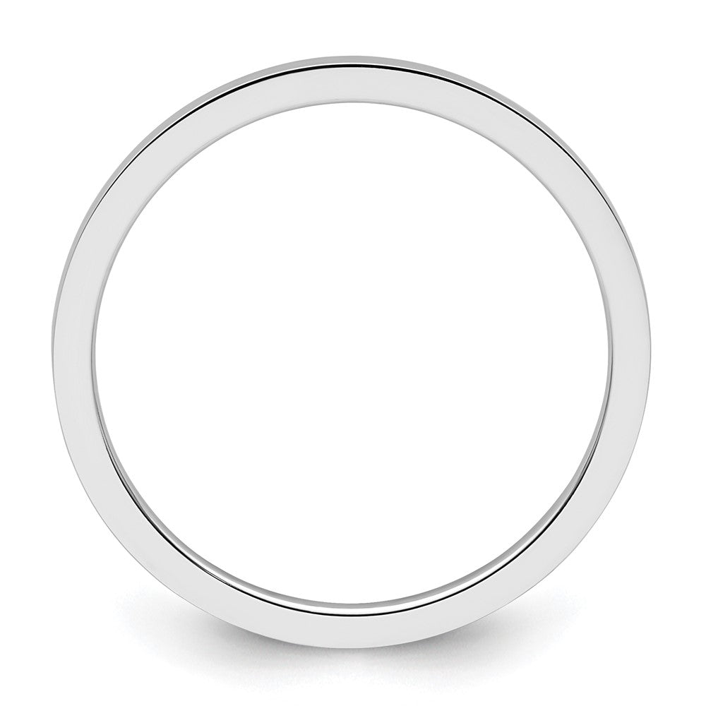 10K White Gold 1.2mm Flat Stackable Band