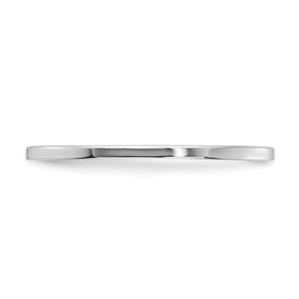10K White Gold 1.2mm Flat Stackable Band