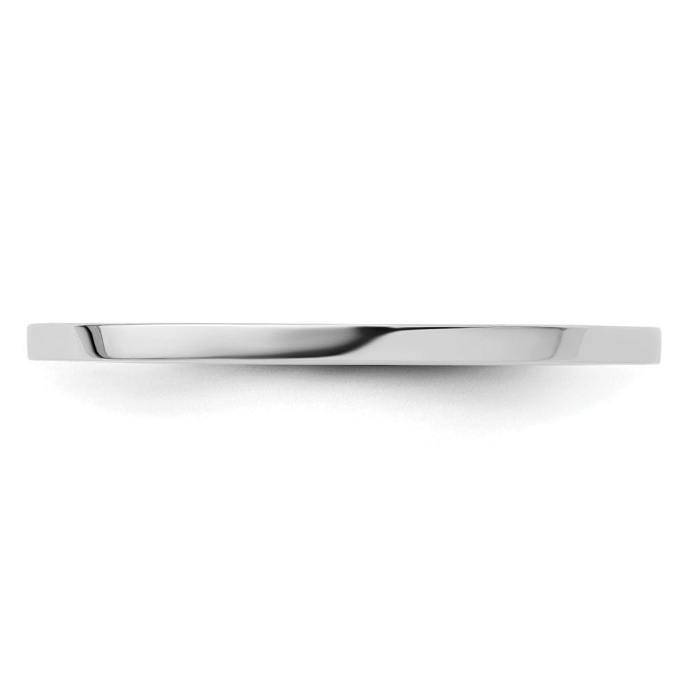 10K White Gold 1.2mm Flat Stackable Band