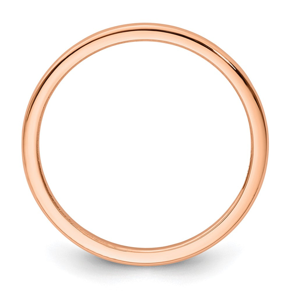 10K Rose Gold 1.2mm Half Round Stackable Band