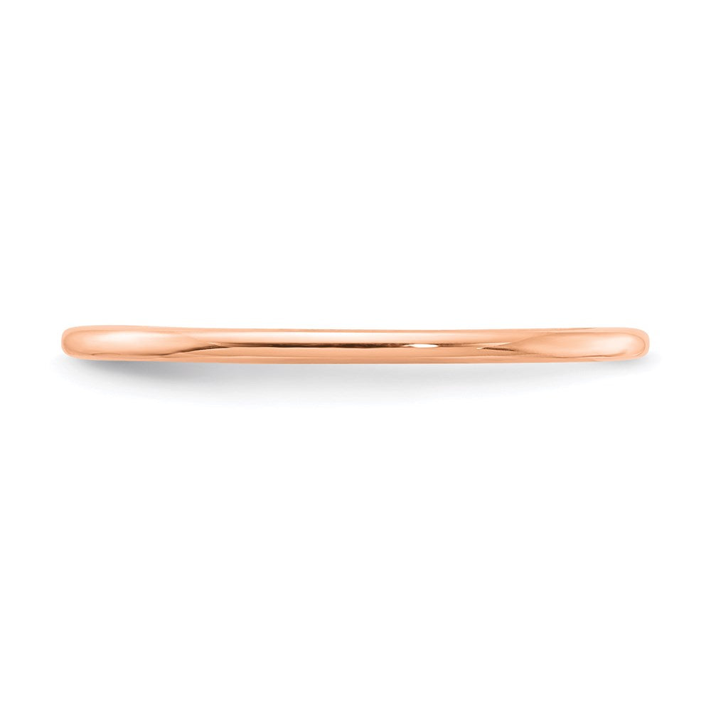 10K Rose Gold 1.2mm Half Round Stackable Band