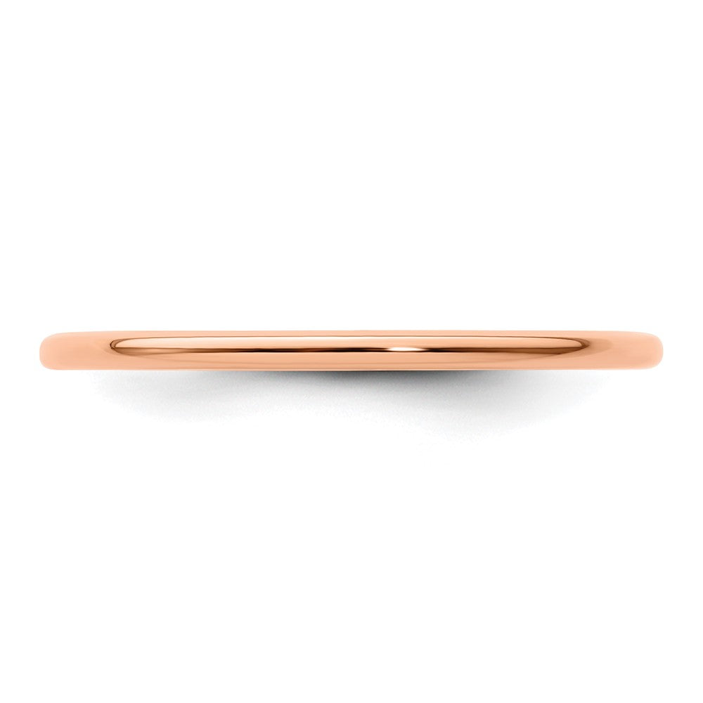 10K Rose Gold 1.2mm Half Round Stackable Band
