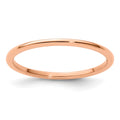 10K Rose Gold 1.2mm Half Round Stackable Band