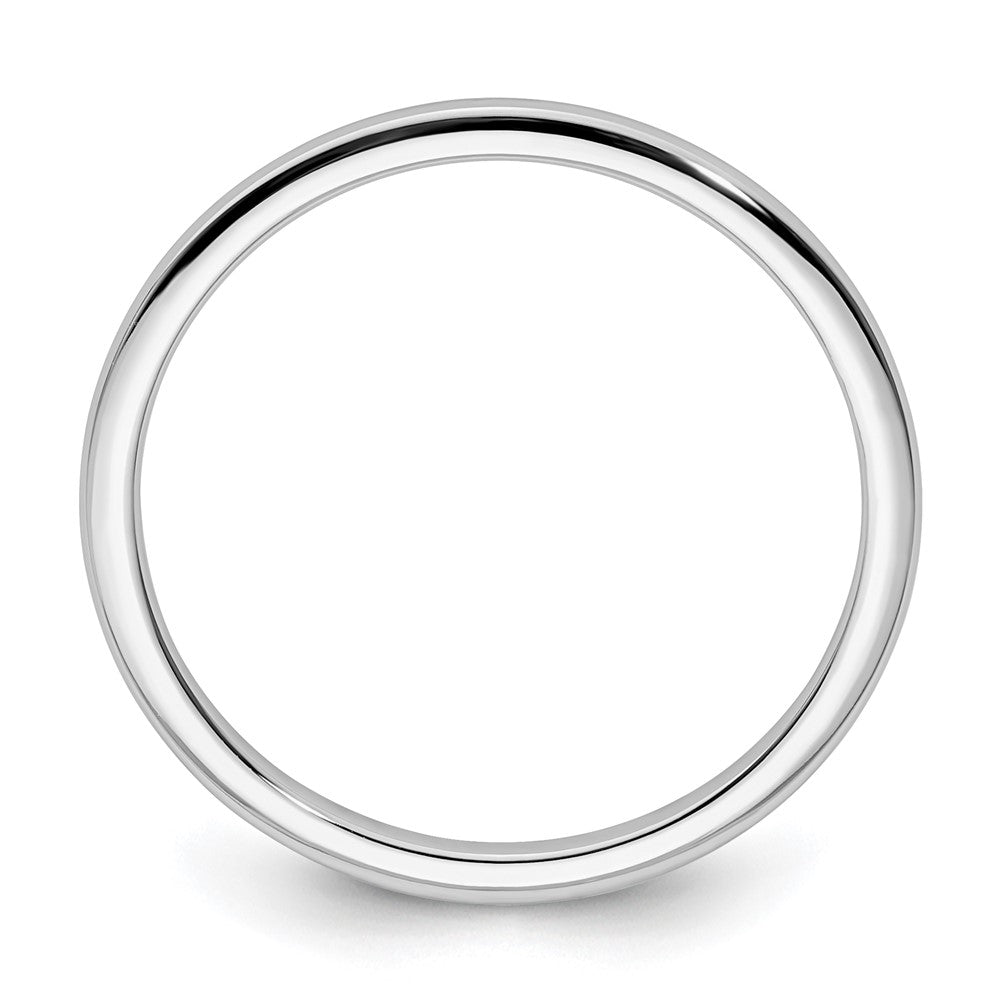 10K White Gold 1.2mm Half Round Stackable Band