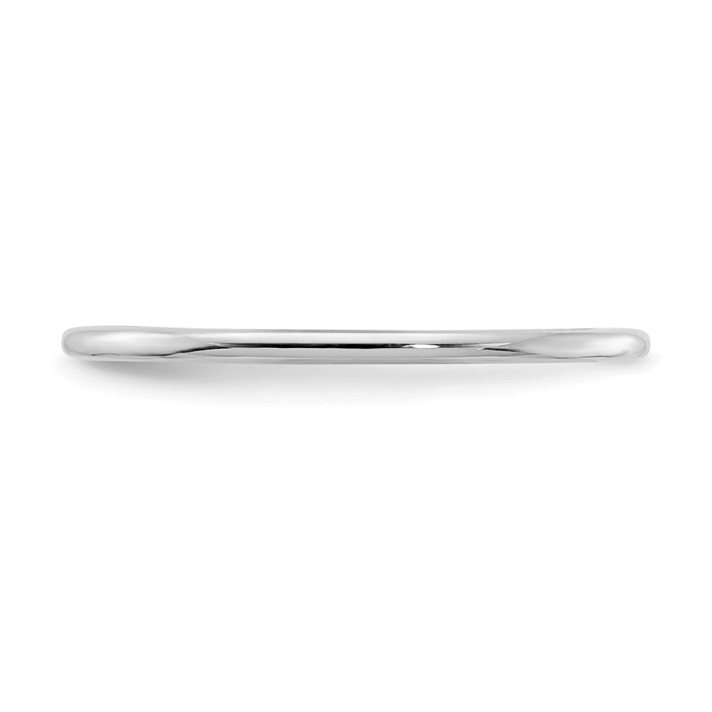 10K White Gold 1.2mm Half Round Stackable Band