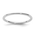 10K White Gold 1.2mm Half Round Stackable Band