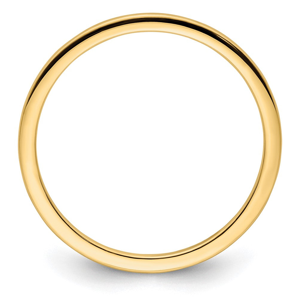 10K Gold 1.2mm Half Round Stackable Band