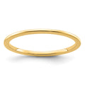 10K Gold 1.2mm Half Round Stackable Band
