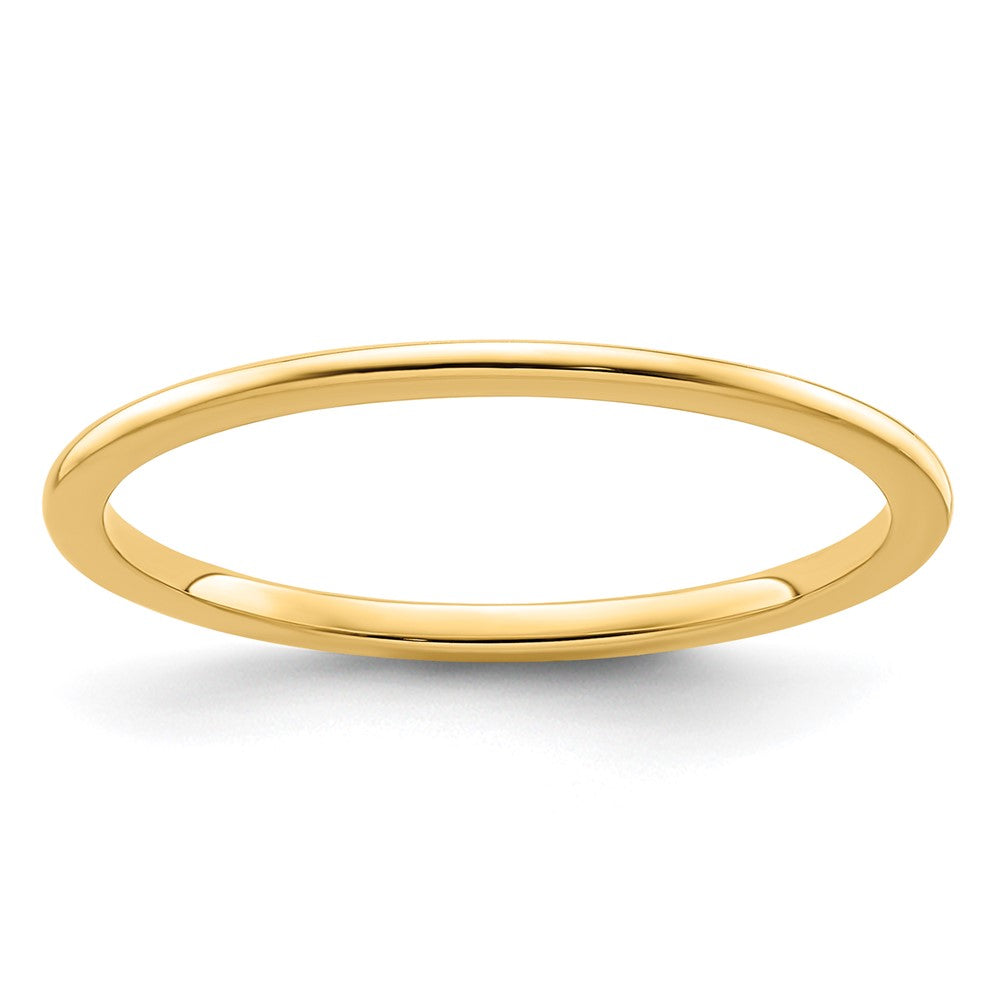10K Gold 1.2mm Half Round Stackable Band