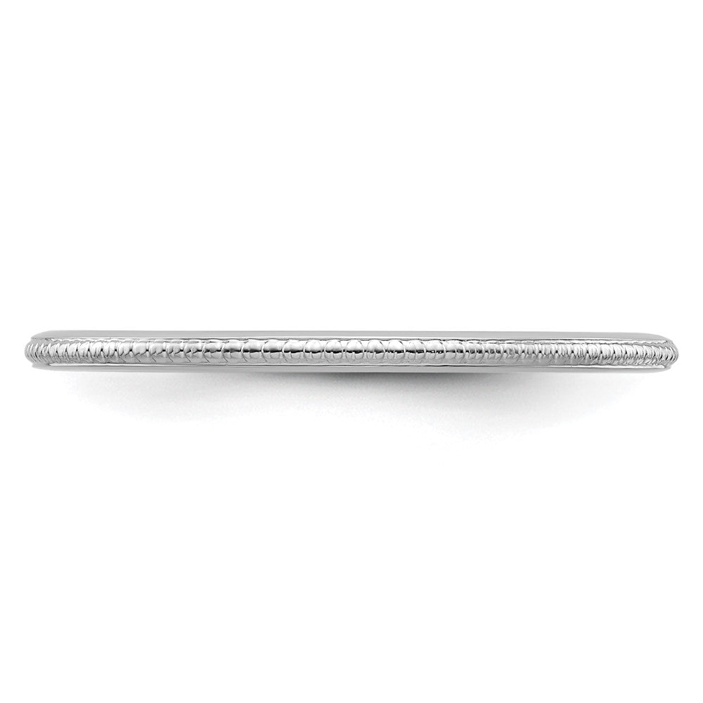 10K White Gold 1.2mm Bead Stackable Band