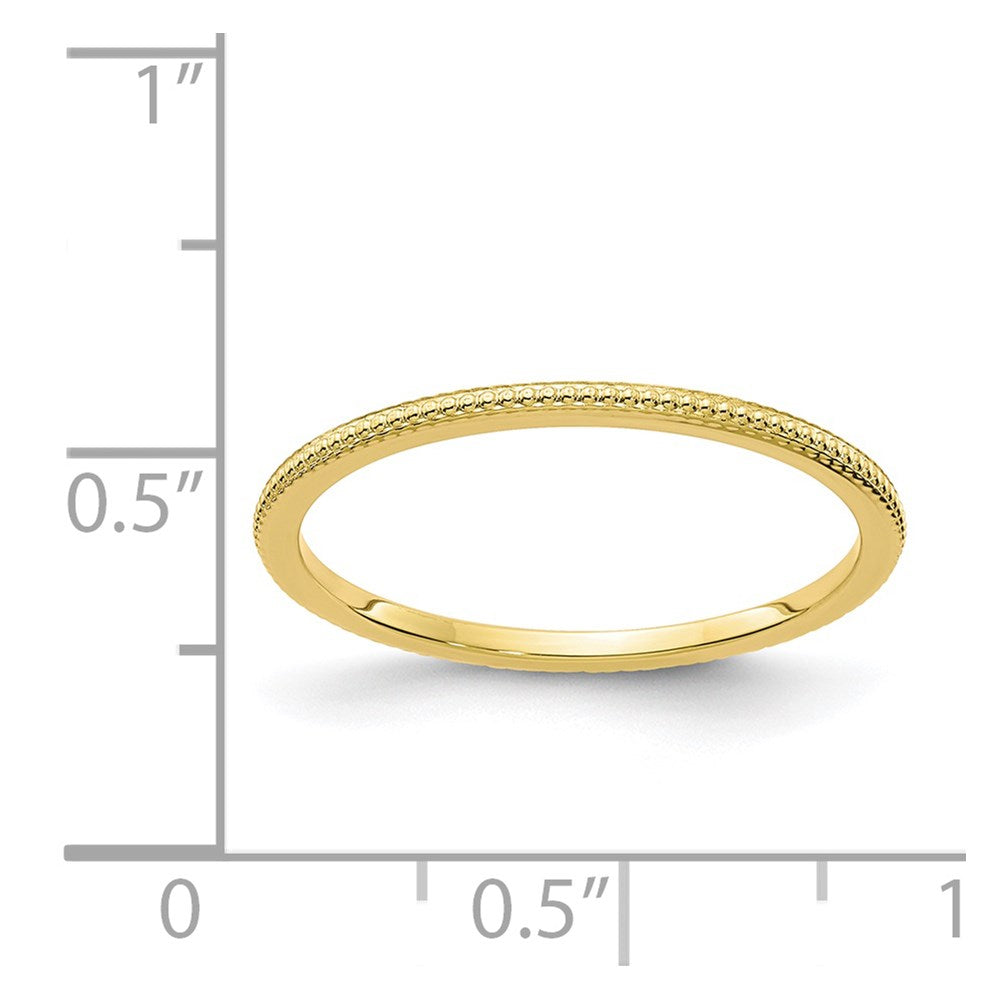 10K Gold 1.2mm Bead Stackable Band