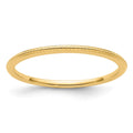 10K Gold 1.2mm Bead Stackable Band