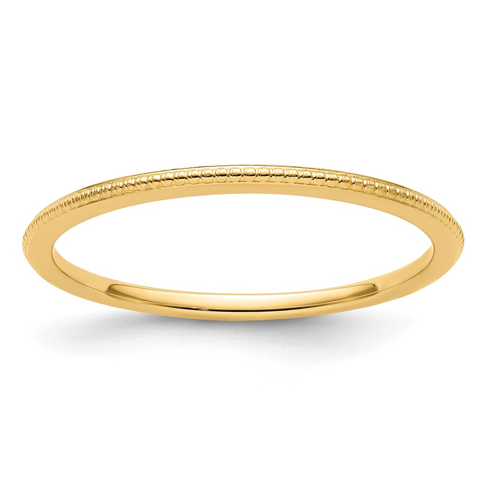 10K Gold 1.2mm Bead Stackable Band