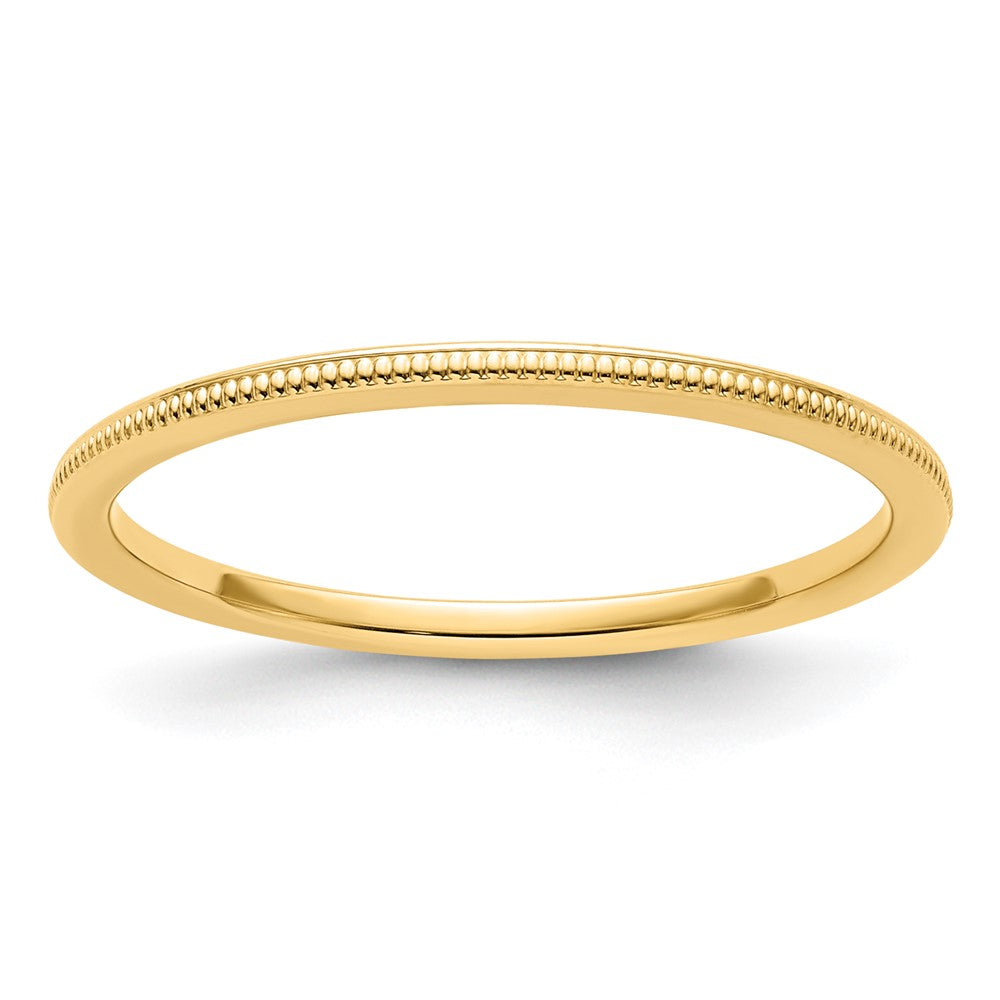 10K Gold 1.2mm Milgrain Stackable Band