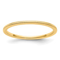 10K Gold 1.2mm Milgrain Stackable Band