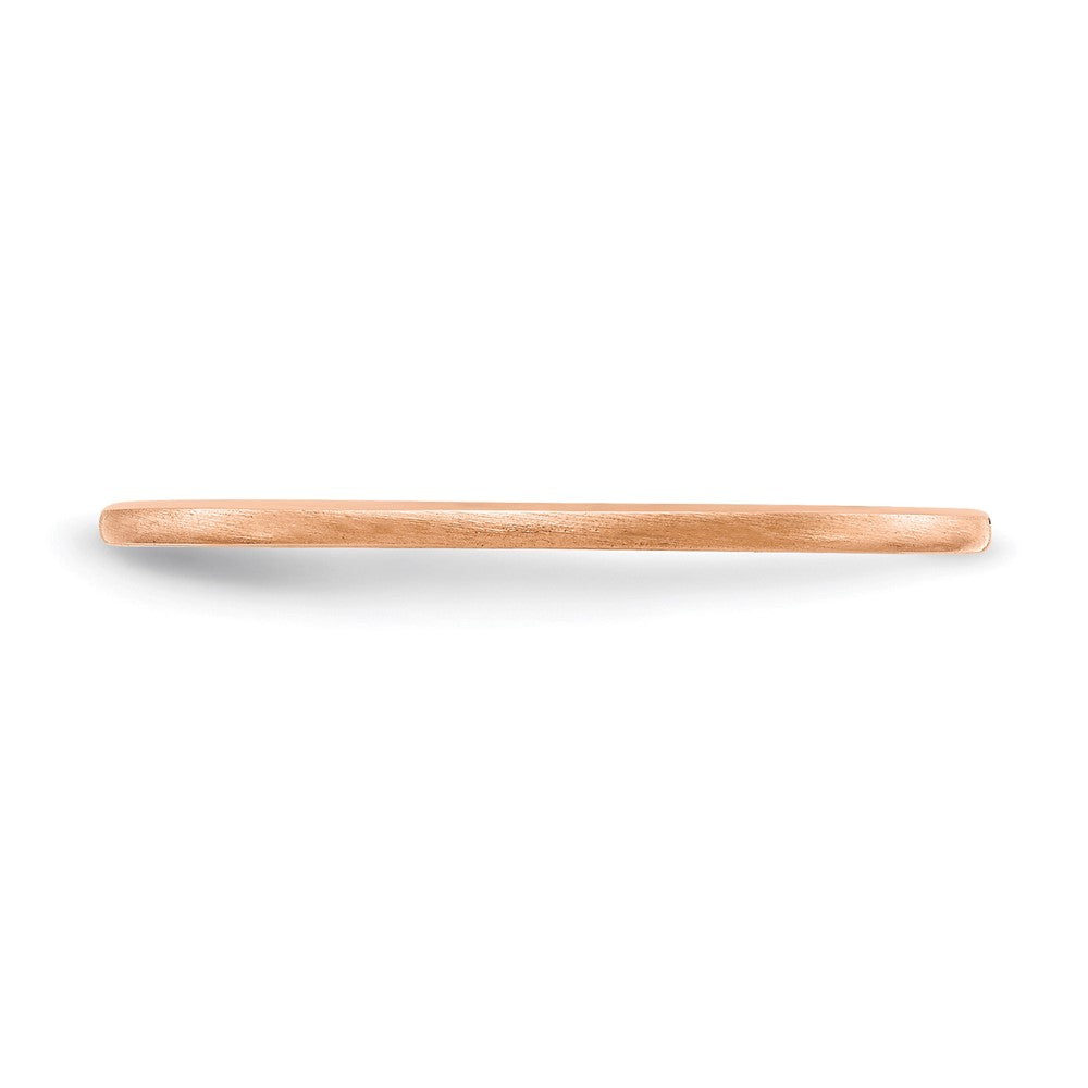 10K Rose Gold 1.2mm Half Round Satin Stackable Band