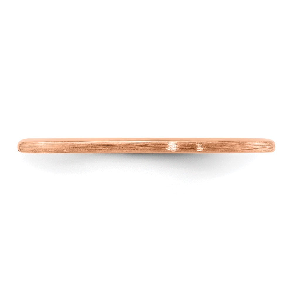 10K Rose Gold 1.2mm Half Round Satin Stackable Band