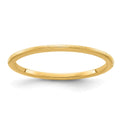 10K Gold 1.2mm Half Round Satin Stackable Band