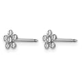 Inverness 14k White Gold Clear Crystal Flower Earrings