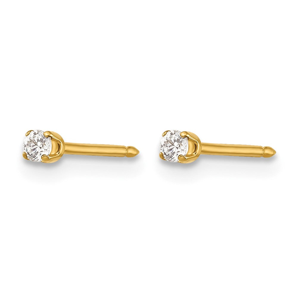 Inverness 14k 2mm CZ Earrings