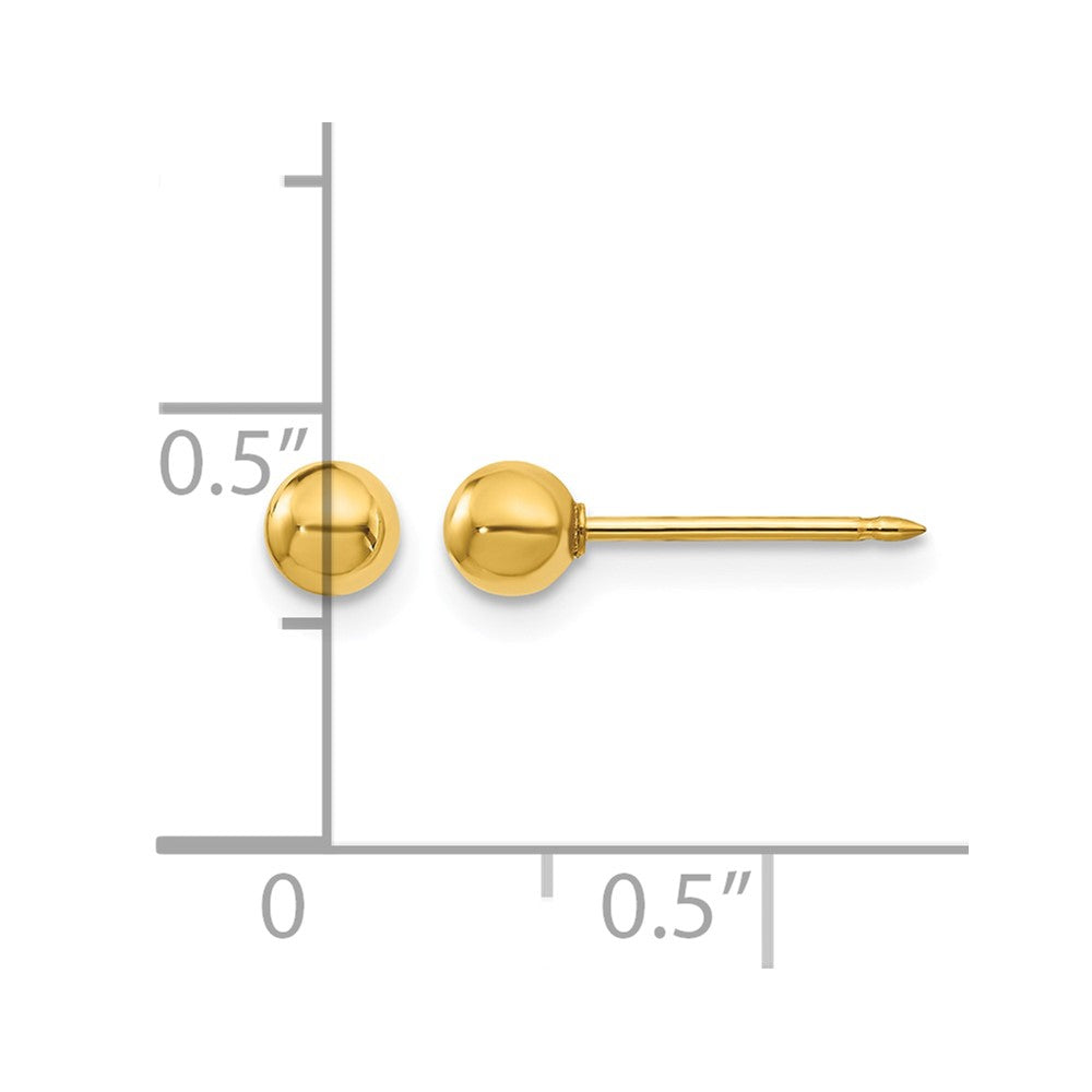 Inverness 18k 4mm Ball Post Earrings