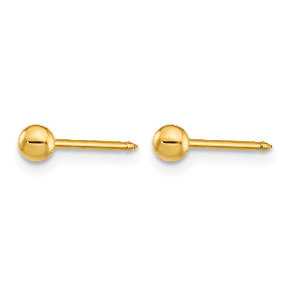 Inverness 18k 3mm Ball Post Earrings
