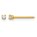 Inverness 18k 2mm CZ Post Earrings
