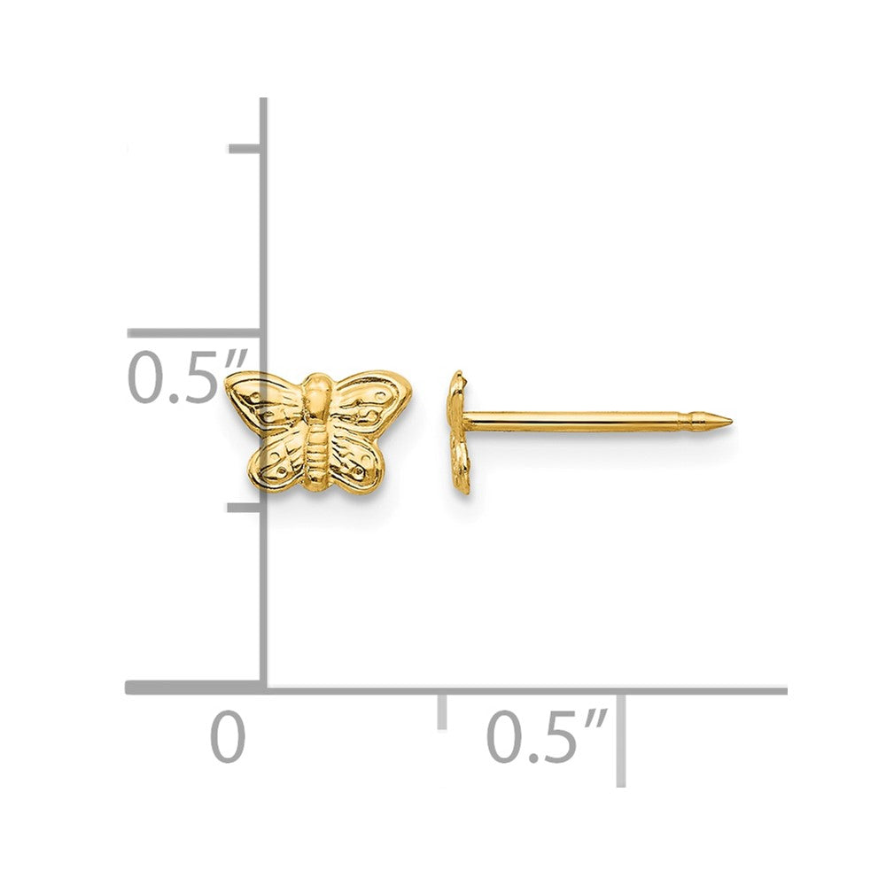 Inverness 14k 7mm Butterfly Earrings
