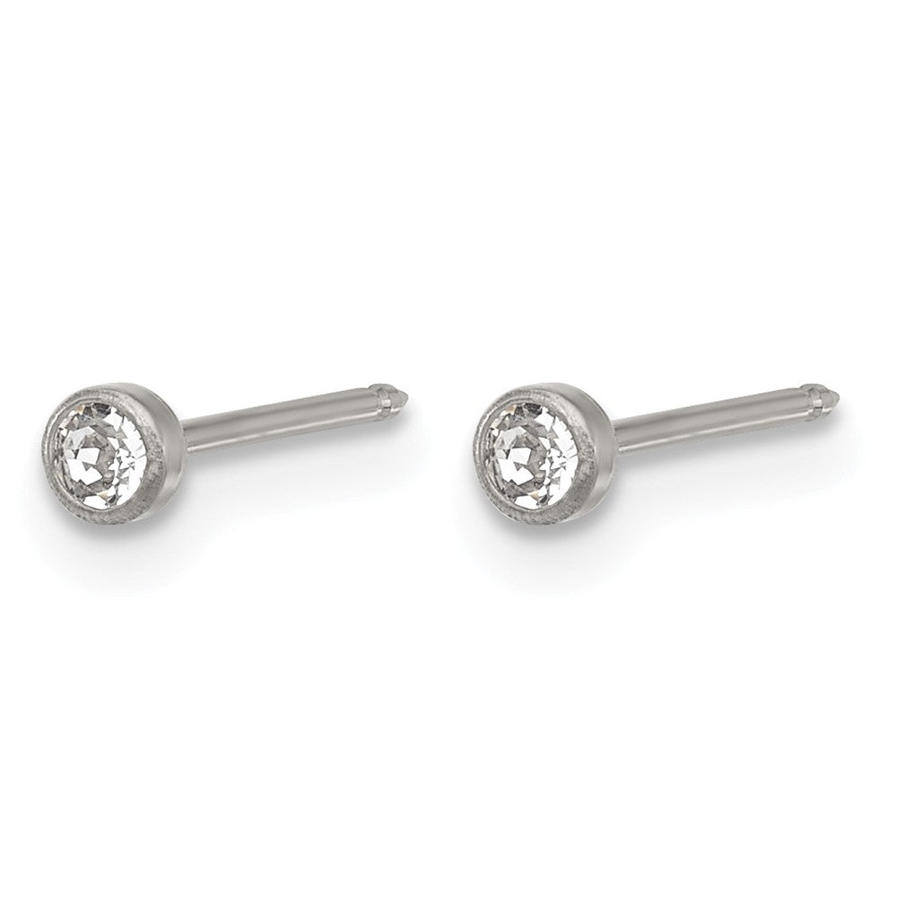 Inverness Titanium 3mm Crystal Post Earrings