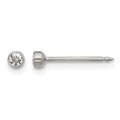 Inverness Titanium 3mm Crystal Post Earrings