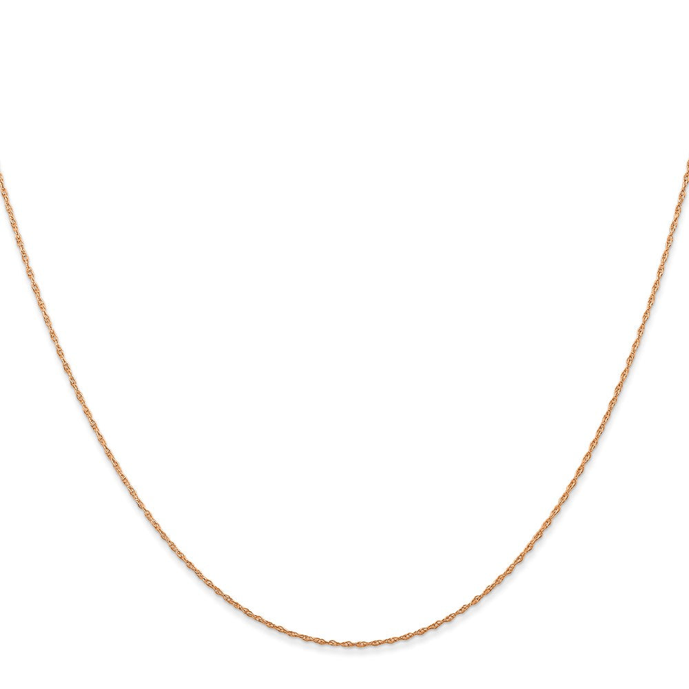 14k Rose Gold .5 mm Carded Cable Rope Chain