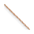 14k Rose Gold .5 mm Carded Cable Rope Chain