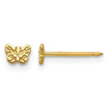 Inverness Stainless Steel 24K Gold-plated Petite Butterfly Earrings
