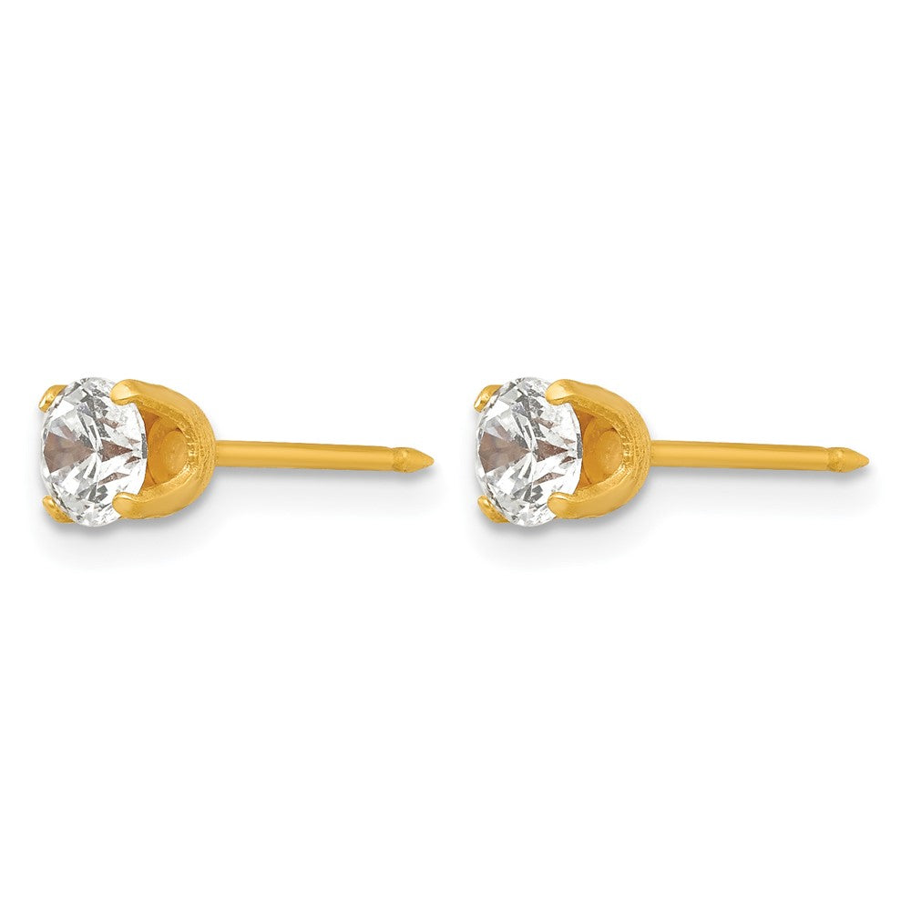 Inverness 14k 4.25mm CZ Post Earrings