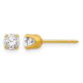 Inverness 14k 4.25mm CZ Post Earrings