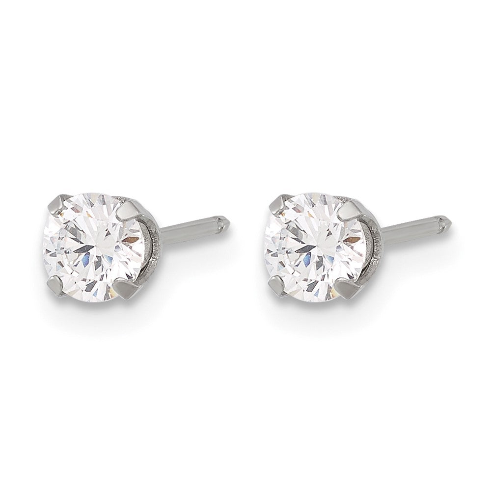 Inverness Stainless Steel 4mm CZ Post Earrings