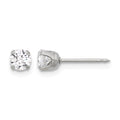 Inverness Stainless Steel 4mm CZ Post Earrings