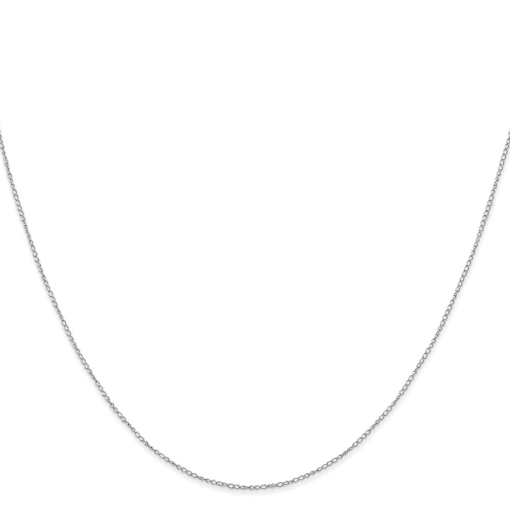 14k White Gold .42mm Gold Carded Curb Chain