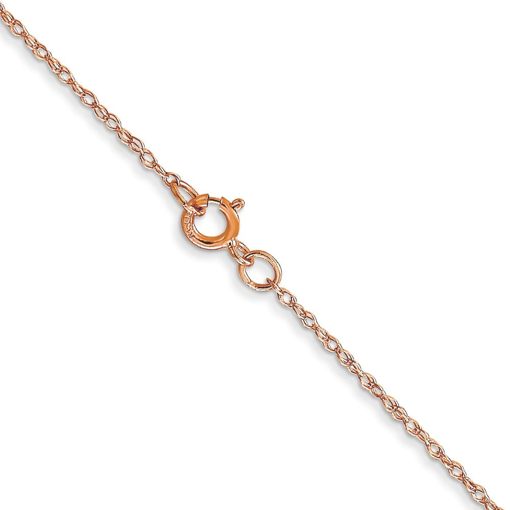 14k Rose Gold .6 mm Carded Cable Rope Chain