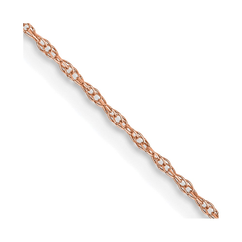 14k Rose Gold .6 mm Carded Cable Rope Chain