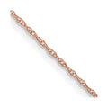 14k Rose Gold .6 mm Carded Cable Rope Chain