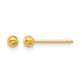 Inverness Stainless Steel 24K Gold-plated 3mm Ball Post Earrings