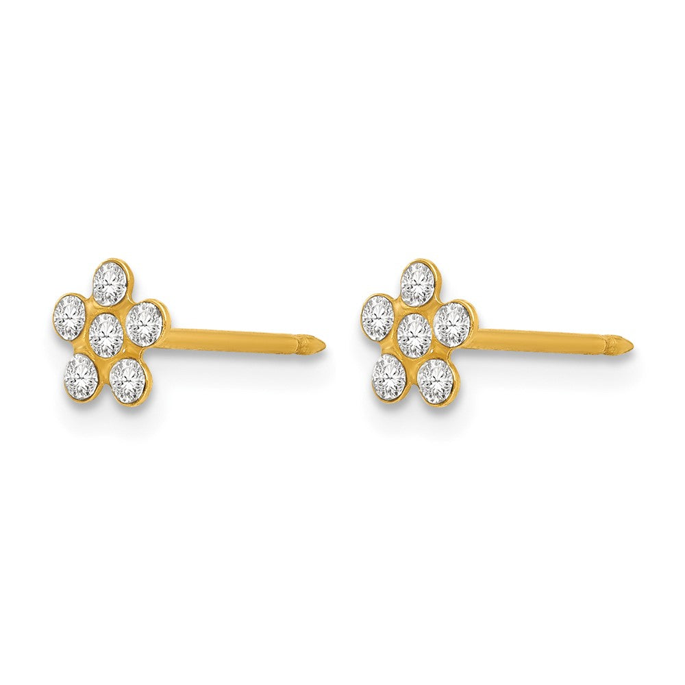 Inverness 14k April Crystal Birthstone Flower Earrings