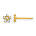 Inverness 14k April Crystal Birthstone Flower Earrings