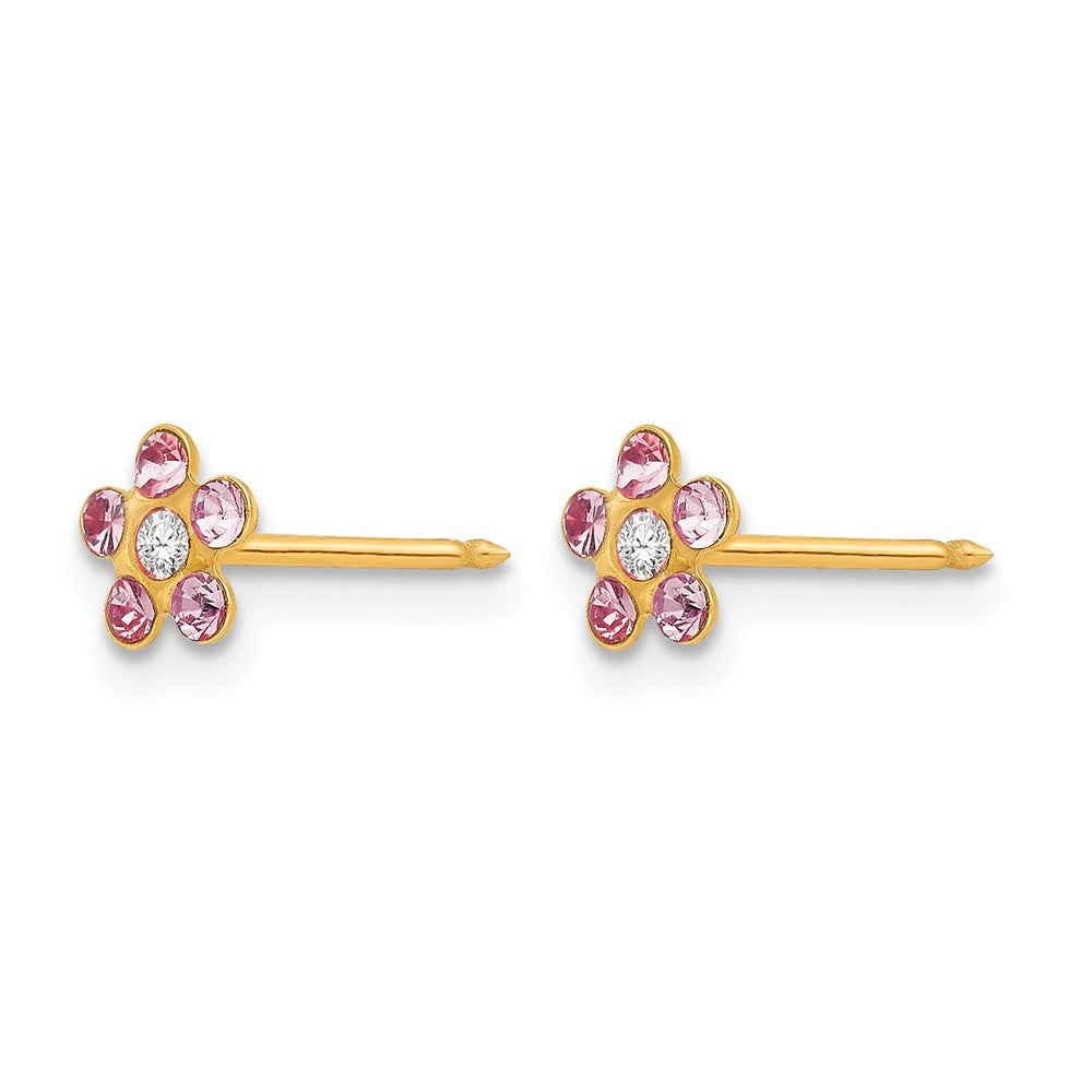 Inverness 14k June Crystal Birthstone Flower Earrings