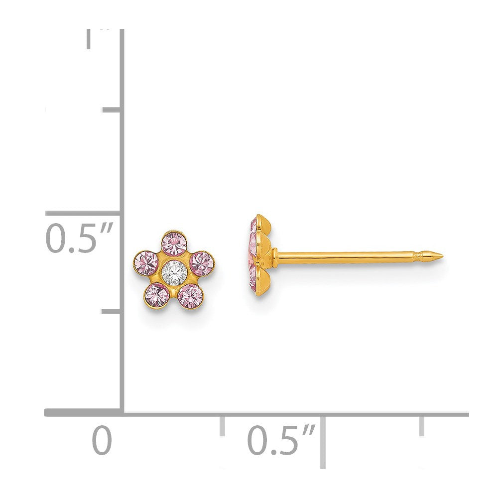 Inverness 14k June Crystal Birthstone Flower Earrings
