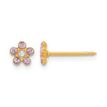 Inverness 14k June Crystal Birthstone Flower Earrings