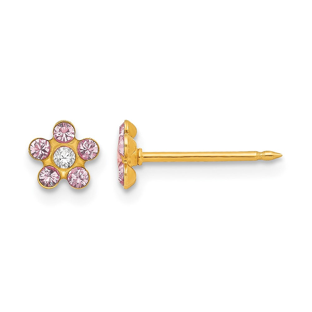 Inverness 14k June Crystal Birthstone Flower Earrings