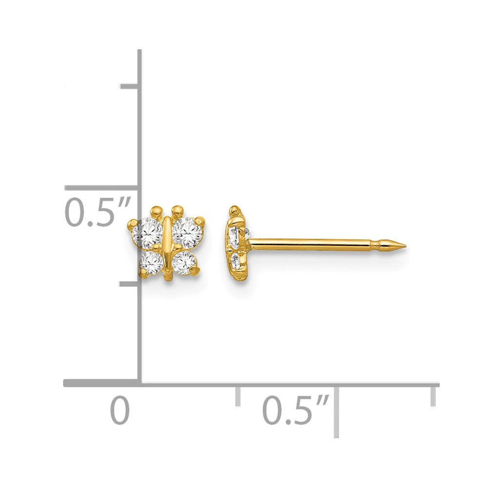 Inverness 14k Butterfly CZ Earrings